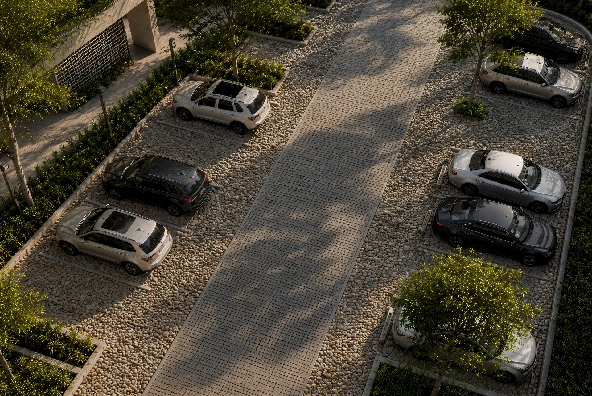 Estacionamiento de visitas Montegrana
