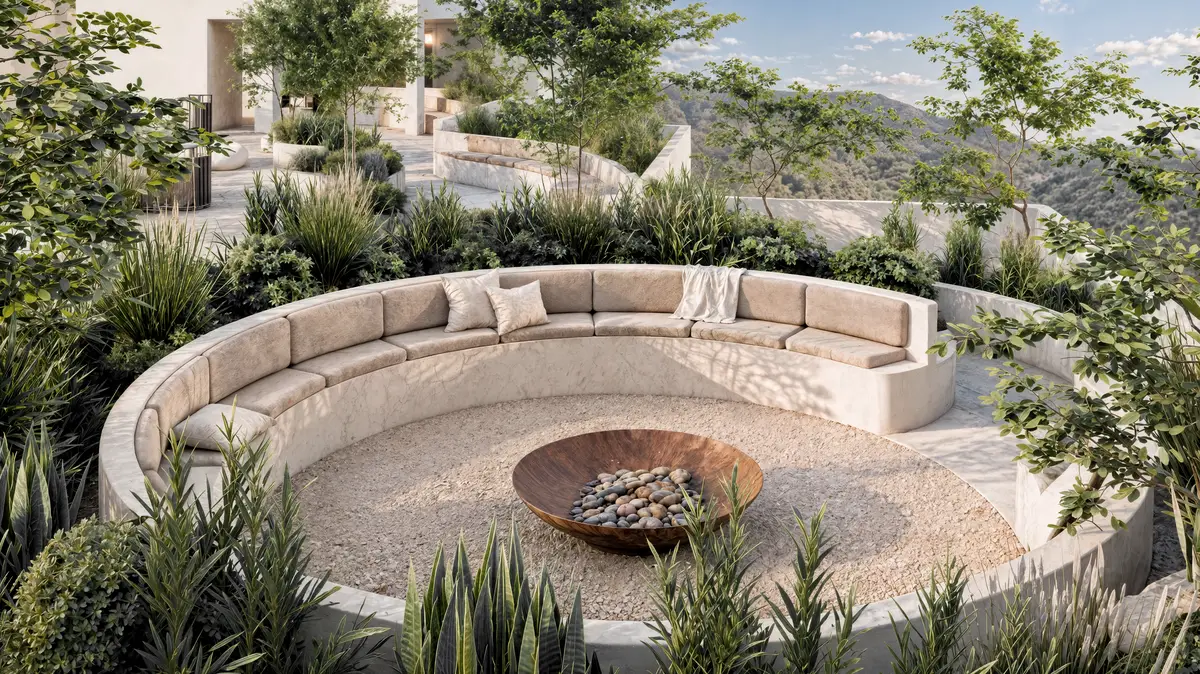 Rooftop Montegrana — firepit