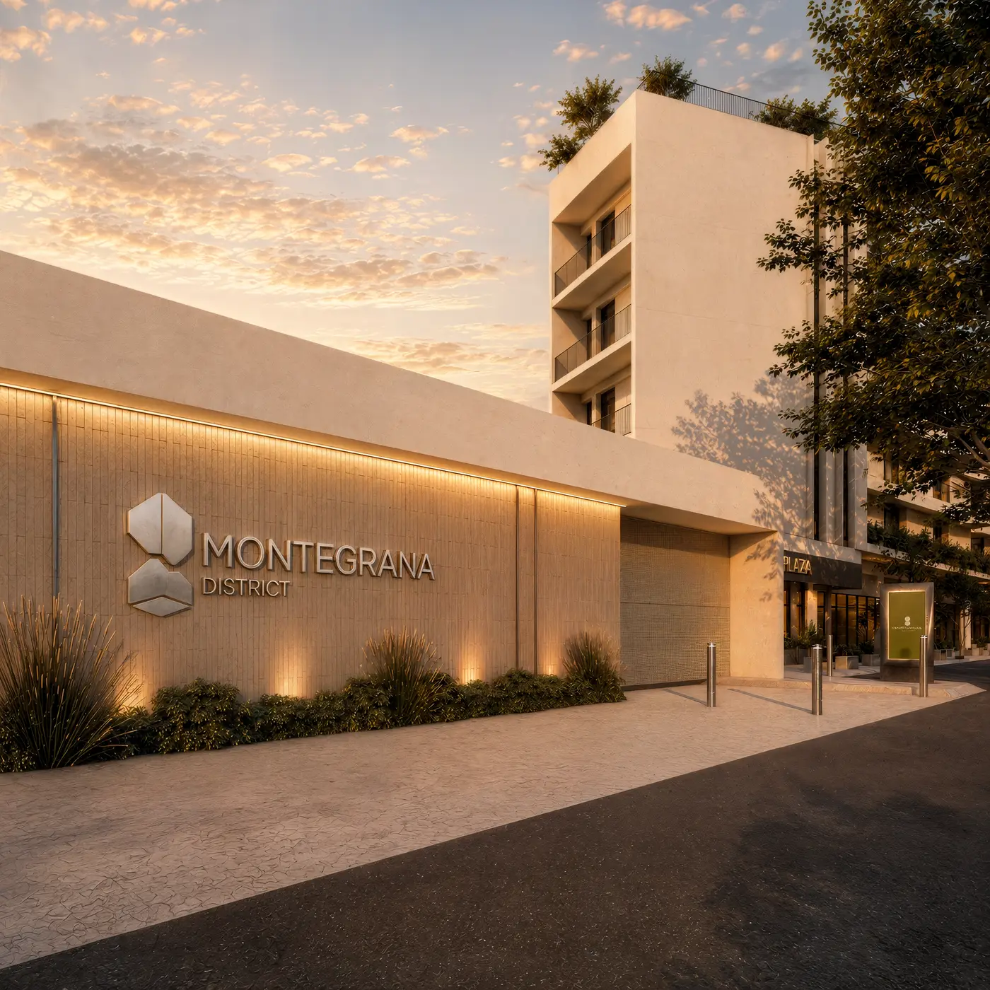 Acceso principal y lobby — Montegrana