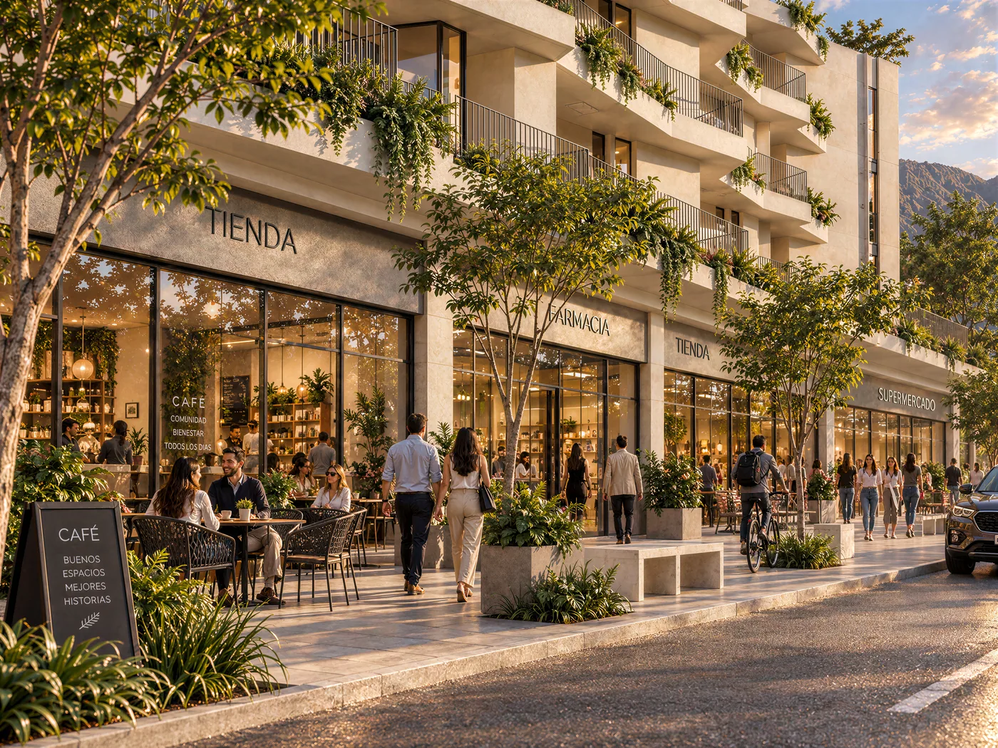 Locales comerciales Montegrana — fachada