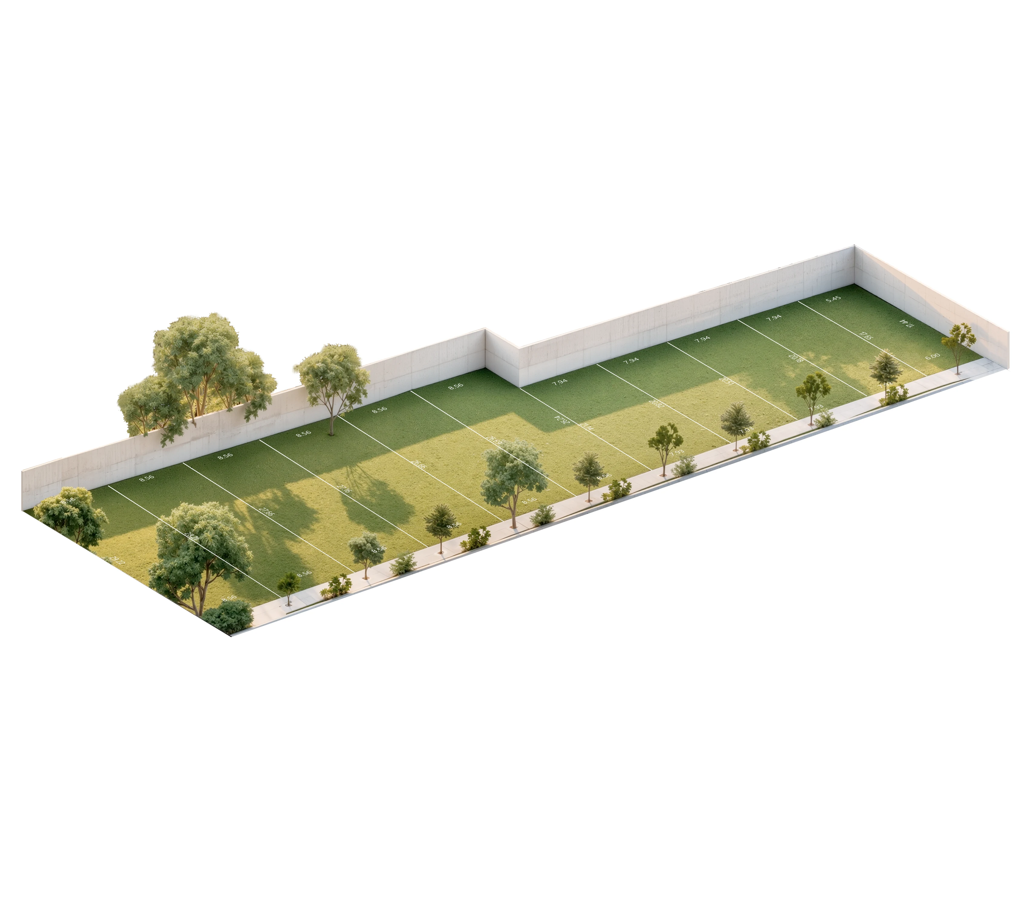 Planta de conjunto — lotes residenciales Montegrana